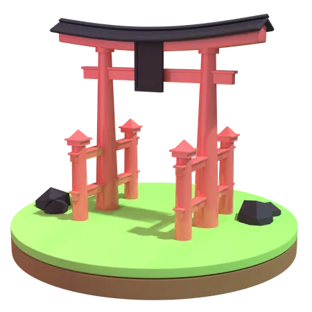 Japão  3D Illustration