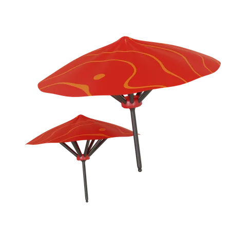 Parapluie japonais  3D Illustration