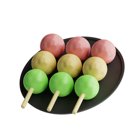 Dango japonês  3D Icon