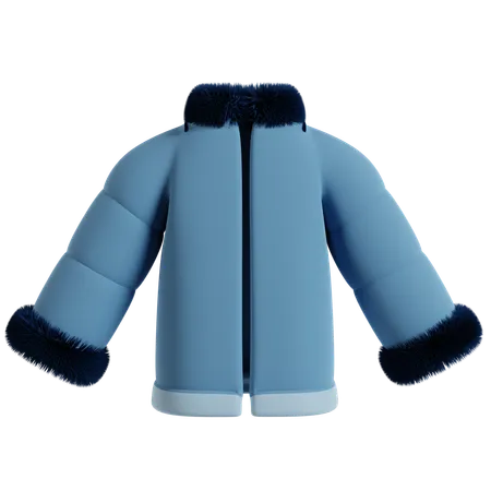 Jaqueta Azul de Inverno  3D Icon