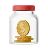 Jar with coins