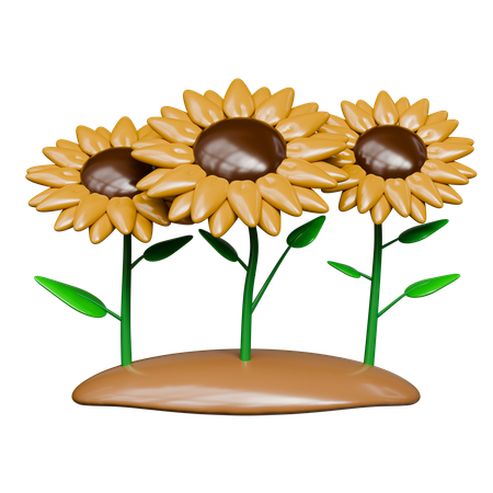 Jardín de girasoles  3D Icon