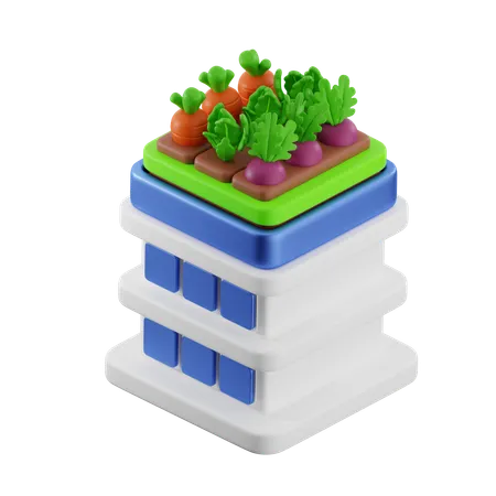 Jardin sur le toit  3D Icon