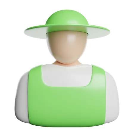 Jardinero Avatar Granjero 3D Icon
