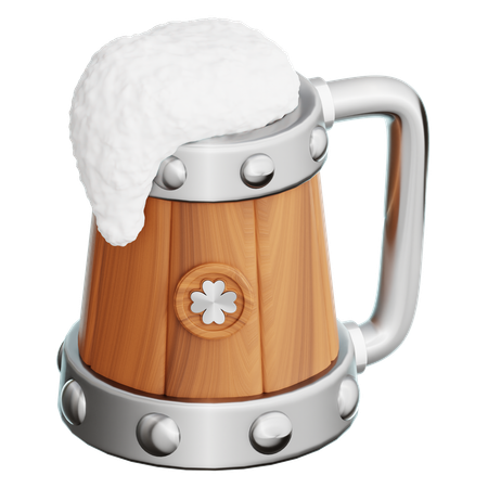 Jarra de cerveza de madera  3D Icon