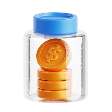 Pote de moedas  3D Icon