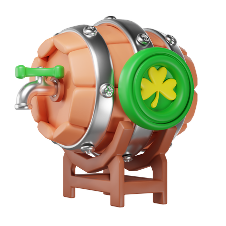 Jarro de cerveja de madeira  3D Illustration