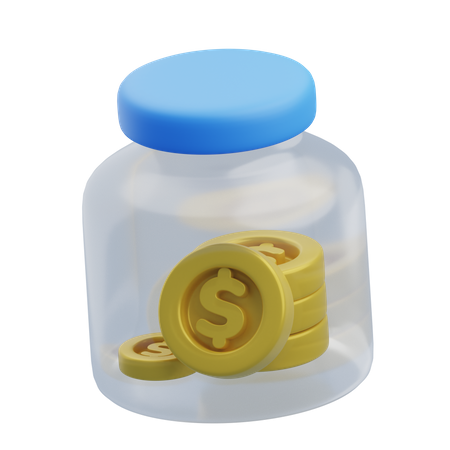 Jarra de moedas  3D Icon