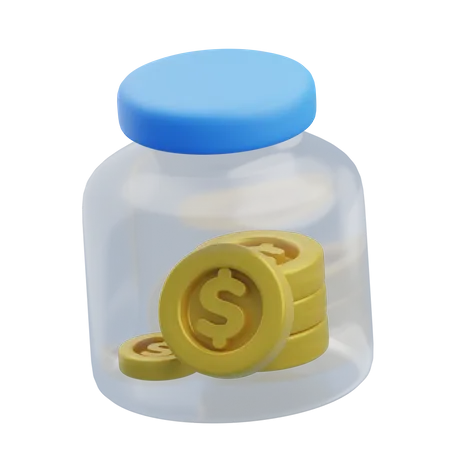 Jarra de moedas  3D Icon