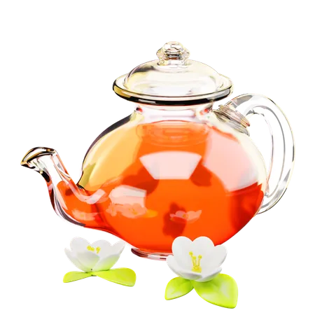 Jasmine Tea Icon 3 D Icon Drink Isolated On Transparent Background 3 D Illustration High Resolution 3D Icon