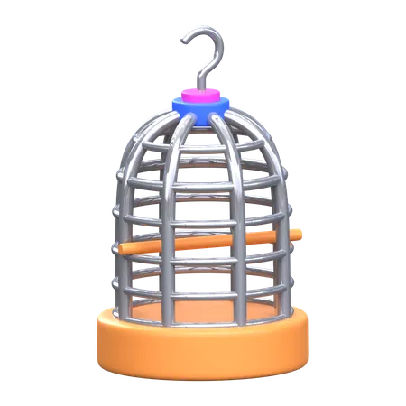 Jaula de pájaros  3D Icon