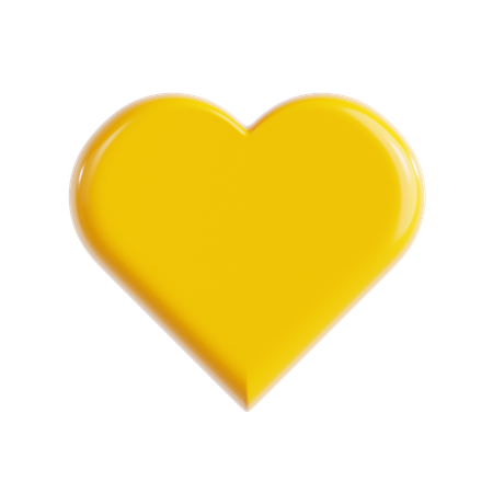 Emoji d'amour jaune  3D Icon