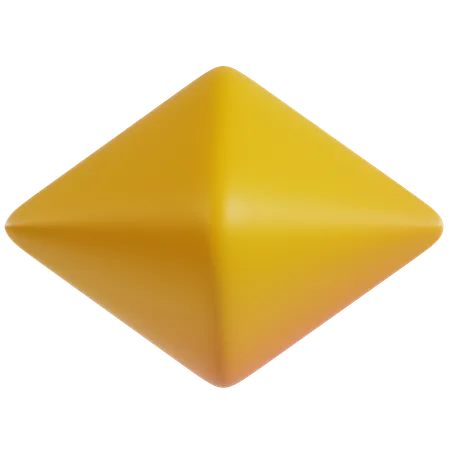 Forme géométrique jaune  3D Icon