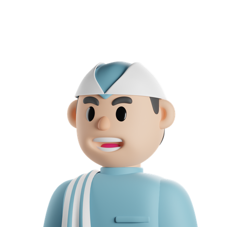 Javanese Man  3D Icon