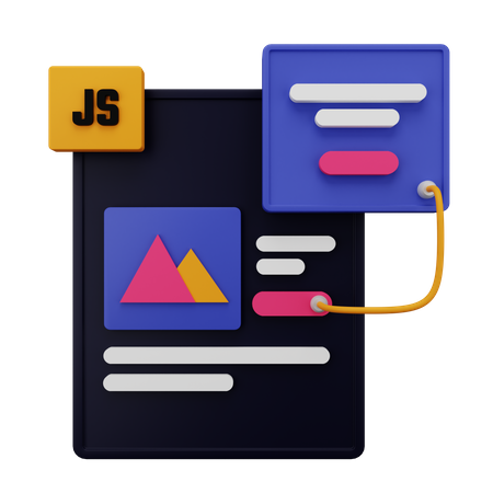 Javascript Coding  3D Icon