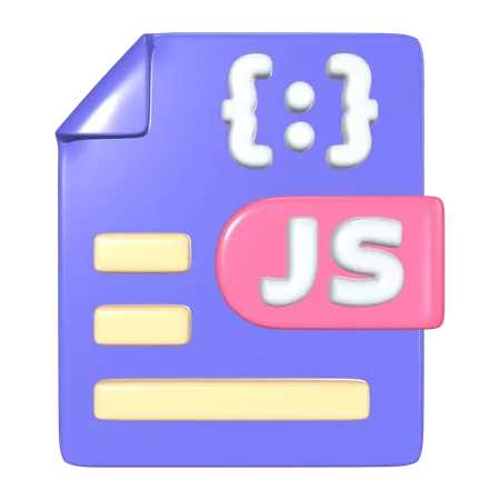 This Is Javascript File 3 D Render Illustration Icon It Comes As A High Resolution PNG File Isolated On A Transparent Background The Available 3 D Model File Formats Include BLEND OBJ FBX And GLTF 3D Icon
