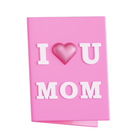 Je t'aime maman lettre  3D Icon