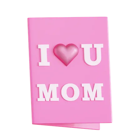 Je t'aime maman lettre  3D Icon