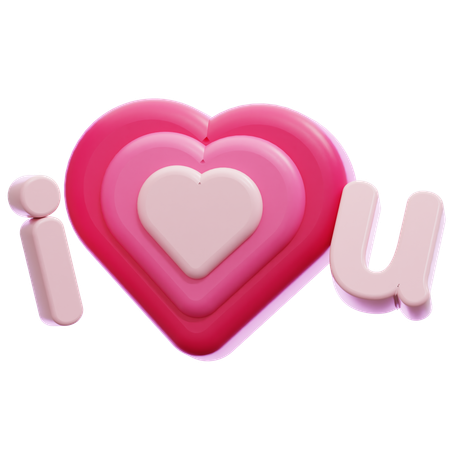 Je vous aime  3D Icon