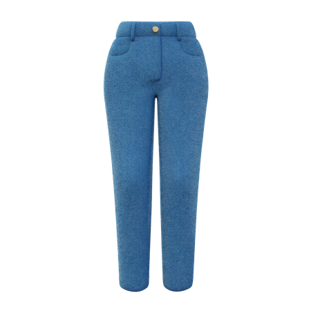 Calça jeans cintura alta feminina  3D Icon