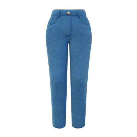 Calça jeans cintura alta feminina  3D Icon