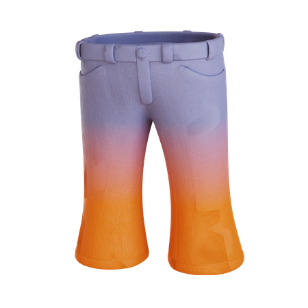 Jeans gradiente com textura  3D Icon