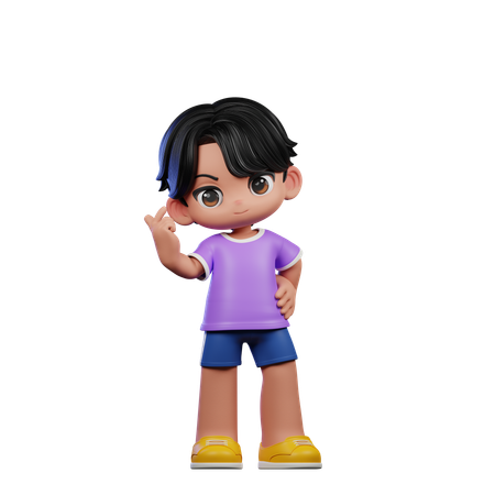 Jeans Giving Love Sign Pose  3D Icon