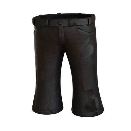 Calça jeans preta com textura  3D Icon