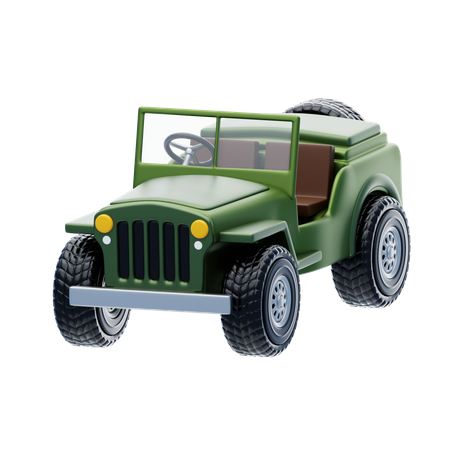 Jeep militar  3D Icon