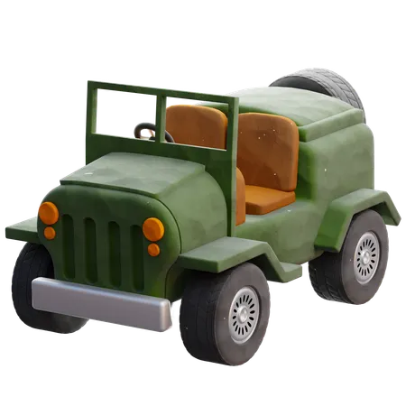 Jeep militar  3D Icon