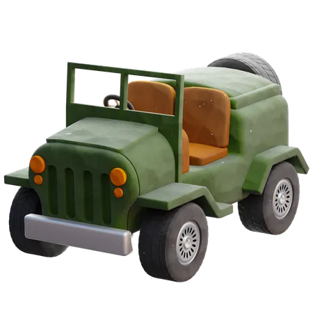 Jeep Military 3 D Icon 3D Icon