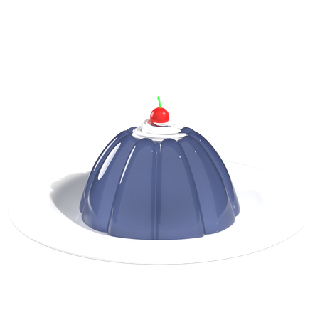 Jelly And Whip Cream  3D Icon