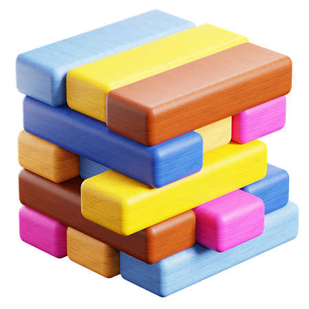 Jenga  3D Icon