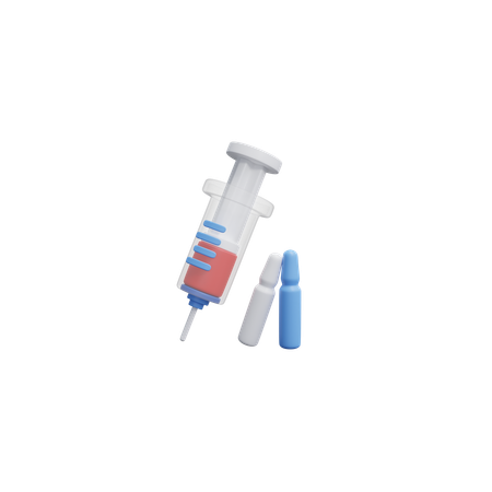 Jeringa y ampollas  3D Icon