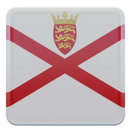 Jersey Square Flag  3D Icon