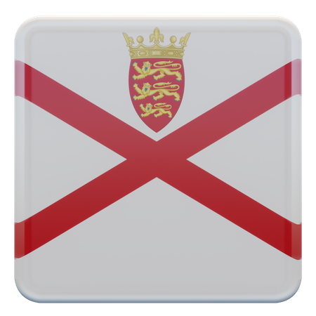 Jersey Square Flag  3D Icon