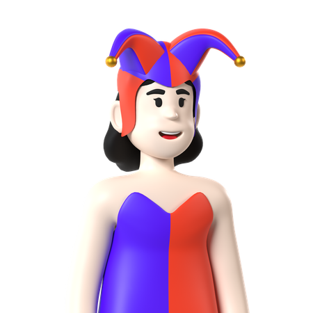 Jester Clown  3D Icon