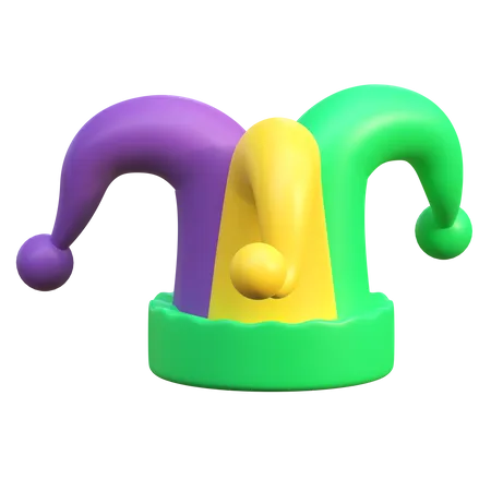 Jester Hat Mardi Gras Icon 3 D Illustration 3D Icon