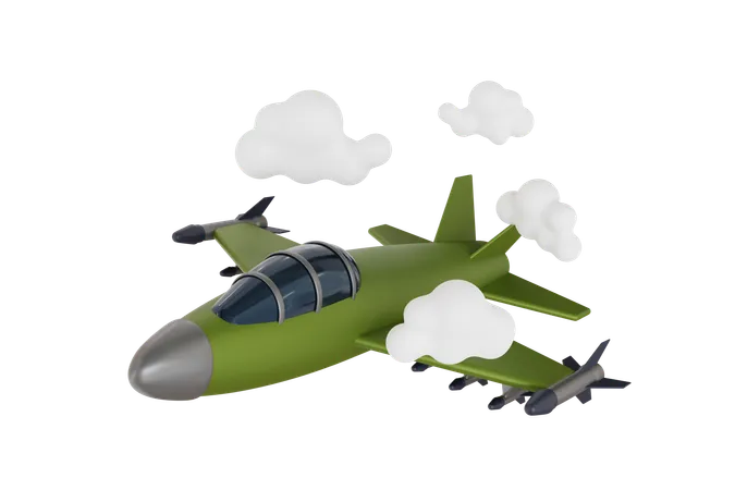 Jet Fighter 3 D Illustration Military Aircraft 3D Illustration
