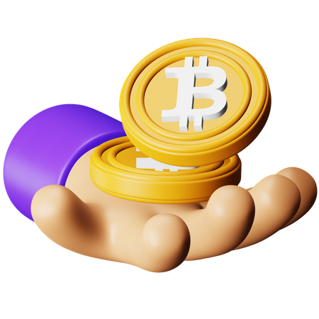 Jeton Bitcoin  3D Icon