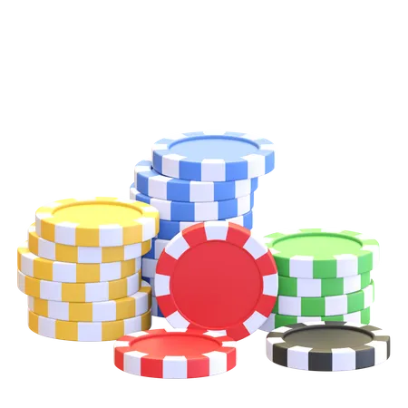 Illustration 3 D De Licone Du Jeu De Jetons De Poker De Casino 3D Illustration