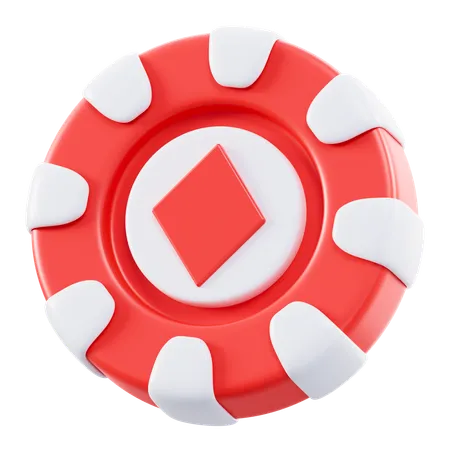 Jeton de poker en diamant  3D Icon