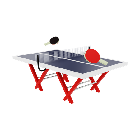 Jeu de ping-pong  3D Illustration