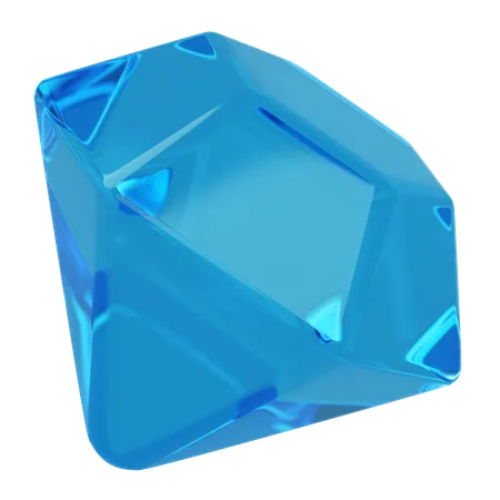 Jeu de diamant bleu  3D Icon