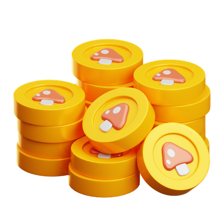 Pile de pièces de jeu  3D Icon