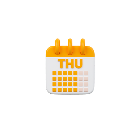 Calendrier du jeudi  3D Icon