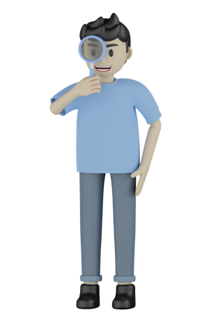 Un jeune homme  3D Illustration