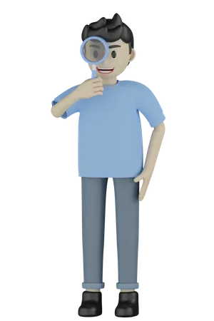 Un jeune homme  3D Illustration