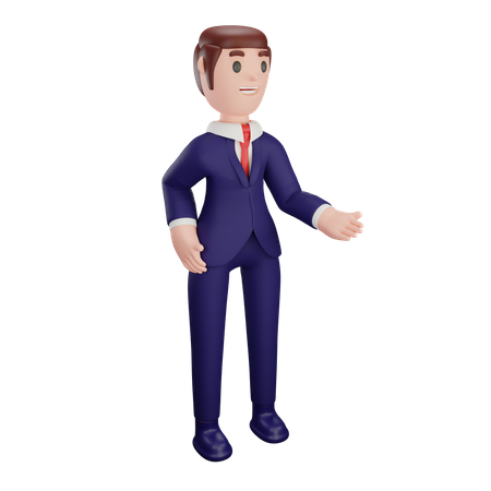 Jeune homme d'affaires  3D Illustration