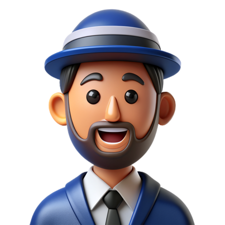 Jewish Man Avatar  3D Icon